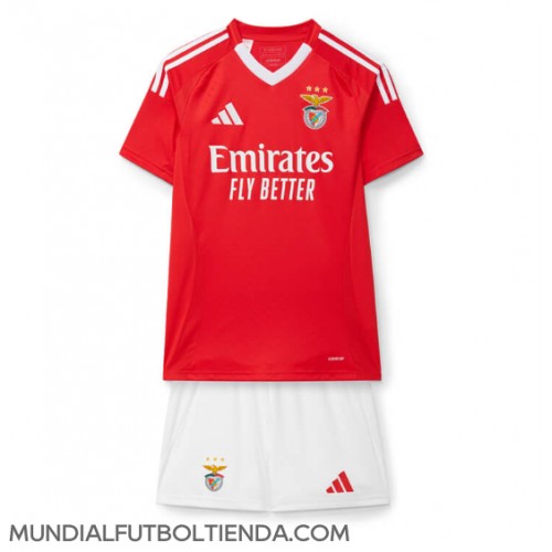 Camiseta Benfica Primera Equipación Replica 2024-25 para niños mangas cortas (+ Pantalones cortos)